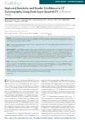 Cover page: Improved Sensitivity and Reader Confidence in CT Colonography Using Dual-Layer Spectral CT: A Phantom Study