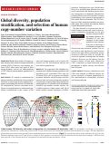 Cover page: Global diversity, population stratification, and selection of human copy-number variation