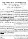 Cover page of Design of a Structure for Assembly and Cooling the Magnet of the Next-Generation 45 GHz ECR Ion Source MARS-D