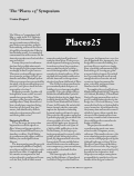 Cover page: Special Report -- The "Places 25" Symposium