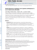 Cover page: Medical marijuana legalization and cigarette and marijuana co-use in adolescents and adults