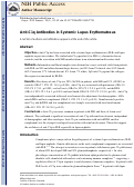 Cover page: Anti-C1q antibodies in systemic lupus erythematosus