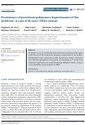 Cover page: Persistence of persistent pulmonary hypertension of the newborn: A case of de novo TBX4 variant