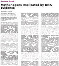 Cover page: Methanogens implicated by DNA evidence