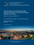 Cover page of Characterizing electrical demand and load diversity of low-power water and space heating appliances in US homes