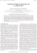 Cover page: Scattering of light by molecules over a rough surface.