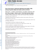 Cover page: Fear of recurrence, emotional well-being and quality of life among long-term advanced ovarian cancer survivors