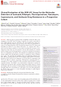 Cover page: Clinical Evaluation of the XDR-LFC Assay for the Molecular Detection of Isoniazid, Rifampin, Fluoroquinolone, Kanamycin, Capreomycin, and Amikacin Drug Resistance in a Prospective Cohort