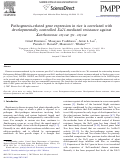 Cover page: Pathogenesis-related gene expression in rice is correlated withdevelopmentally controlledXa21-mediated resistance againstXanthomonas oryzaepv.oryzae