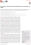 Cover page: Association of Diet and Antimicrobial Resistance in Healthy U.S. Adults