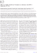 Cover page: Effects of Alpha Interferon Treatment on Intrinsic Anti-HIV-1 Immunity In Vivo