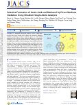 Cover page: Selective Formation of Acetic Acid and Methanol by Direct Methane Oxidation Using Rhodium Single-Atom Catalysts