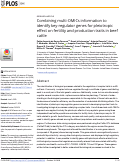 Cover page: Combining multi-OMICs information to identify key-regulator genes for pleiotropic effect on fertility and production traits in beef cattle