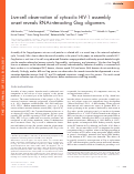 Cover page: Live-cell observation of cytosolic HIV-1 assembly onset reveals RNA-interacting Gag oligomers