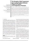 Cover page: The Strength of High-Temperature Ag–In Joints Produced Between Copper by Fluxless Low-Temperature Processes