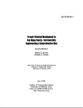 Cover page: Transit-Oriented Development in San Diego County: Incrementally Implementing a Comprehensive Idea