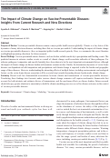 Cover page: The Impact of Climate Change on Vaccine-Preventable Diseases: Insights From Current Research and New Directions