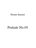 Cover page: Prelude No.05