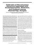 Cover page: Outbreaks of Neuroinvasive Astrovirus Associated with Encephalomyelitis, Weakness, and Paralysis among Weaned Pigs, Hungary - Volume 23, Number 12—December 2017 - Emerging Infectious Diseases journal - CDC
