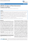 Cover page: ANGSD: Analysis of Next Generation Sequencing Data