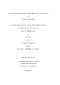 Cover page: The Holographic Principle and the Emergence of Spacetime
