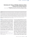 Cover page: Estimating the Timing of Multiple Admixture Pulses During Local Ancestry Inference