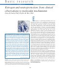 Cover page: Estrogen and neuroprotection: from clinical observations to molecular mechanisms