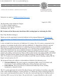 Cover page of UC Comments on NIH's Framework for Discussion, dates June 2024, Seeking Input on Reforming the NIH