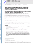 Cover page: Opioid Analgesics and Persistent Pain After an Acute Pain Emergency Department Visit: Evidence from a Cohort of Suspected Urolithiasis Patients