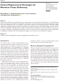 Cover page: Clinical Replacement Strategies for Meniscus Tissue Deficiency