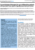 Cover page: Current biological therapies for use in HIV-positive patients with psoriasis: case report of guselkumab used and review