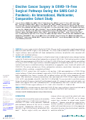 Cover page: Elective Cancer Surgery in COVID-19-Free Surgical Pathways During the SARS-CoV-2 Pandemic: An International, Multicenter, Comparative Cohort Study.