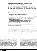 Cover page: Complete genome sequence of Aminobacterium colombiense type strain (ALA-1T)