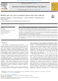 Cover page: Bilateral optic disc pits in a pediatric patient with Cobb syndrome