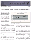 Cover page: Admissions and Latino Representation at UC Berkeley