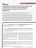 Cover page: A Randomized, Double‐Blind, Placebo‐Controlled, Phase II Study of Regorafenib Versus Placebo in Advanced/Metastatic, Treatment‐Refractory Liposarcoma: Results from the SARC024 Study