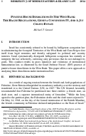 Cover page: Punitive House Demolitions in the West Bank: The Hague Regulations, Geneva Convention IV, and a Jus Cogens Bypass