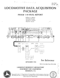 Cover page: LOCOMOTIVE DATA ACQUISITION PACKAGE