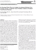 Cover page: Is Choosing Wisely Wise for Lobular Carcinoma in Patients Over 70&nbsp;Years of Age? A National Cancer Database Analysis of Sentinel Node Practice Patterns.