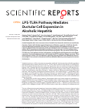 Cover page: LPS-TLR4 Pathway Mediates Ductular Cell Expansion in Alcoholic Hepatitis