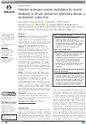 Cover page: Selective androgen receptor modulation for muscle weakness in chronic obstructive pulmonary disease: a randomised control trial