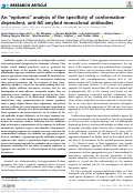 Cover page: An “epitomic” analysis of the specificity of conformation-dependent, anti-Aß amyloid monoclonal antibodies