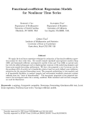 Cover page: Functional-Coefficient Regression Models for Nonlinear Time Series