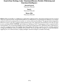 Cover page: Search Your Feelings, Luke: Emotional Fluency Predicts Well-being andEmotional Intelligence