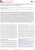 Cover page: Cefazolin and Ertapenem, a Synergistic Combination Used To Clear Persistent Staphylococcus aureus Bacteremia