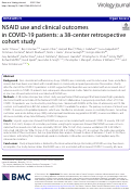 Cover page: NSAID use and clinical outcomes in COVID-19 patients: a 38-center retrospective cohort study