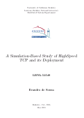 Cover page: A simulation-based study of HighSpeed TCP and its deployment