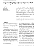 Cover page: Computational model to evaluate port wine stain depth profiling using pulsed photothermal radiometry