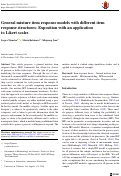 Cover page: General mixture item response models with different item response structures: Exposition with an application to Likert scales