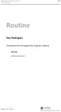 Cover page: Routine